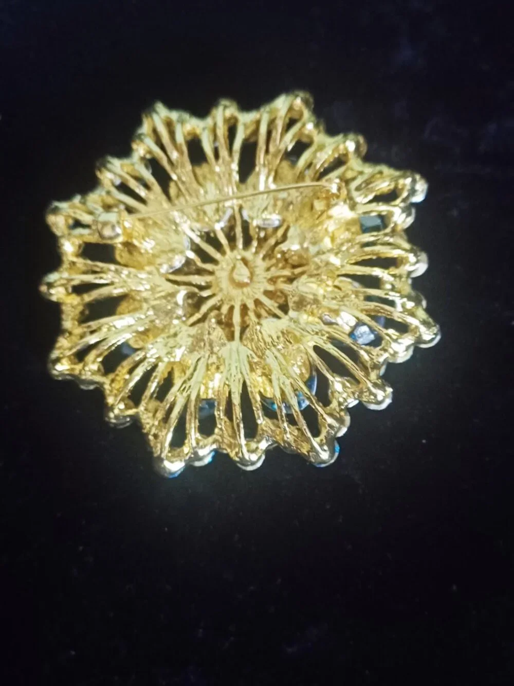 Showy Blue Brooch